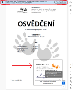 Osvědčení, e-podpis